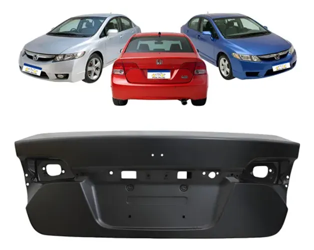 Tampa Traseira Porta Malas Honda New Civic 2007 2008 A 2011 Preto