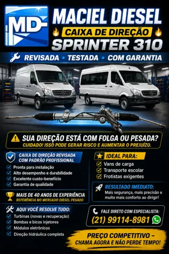 Caixa de Direção Sprinter 310 Revisada | Garantia | Pronta Entrega