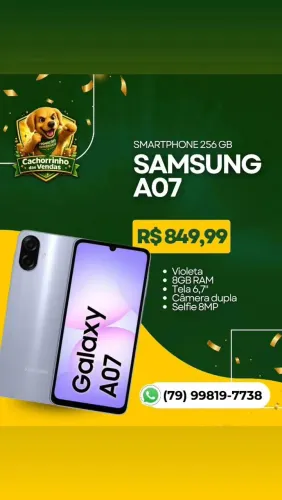 Samsung a07 zero novo