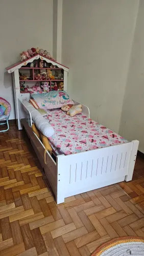 Cama infantil Princesa com Auxiliar