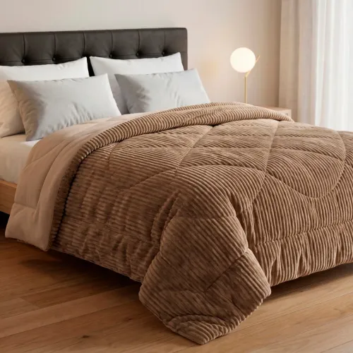 Coberdrom + Lençol plush casal 