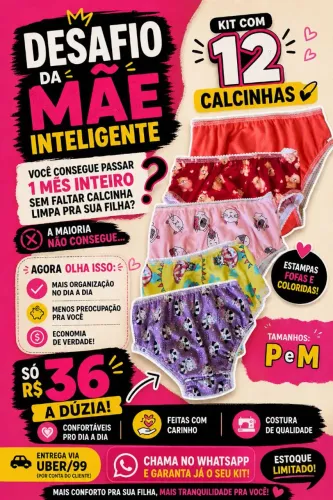 Calcinha infantil 