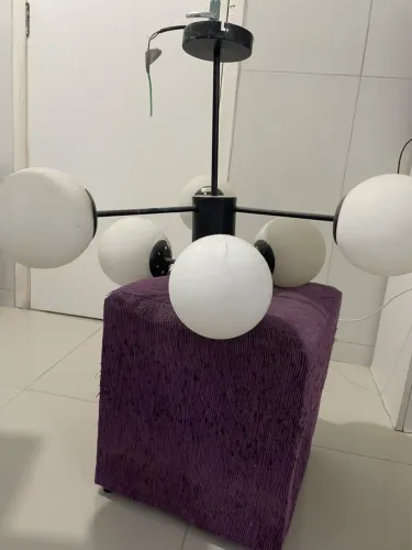 Lustre pendente com 6 globos