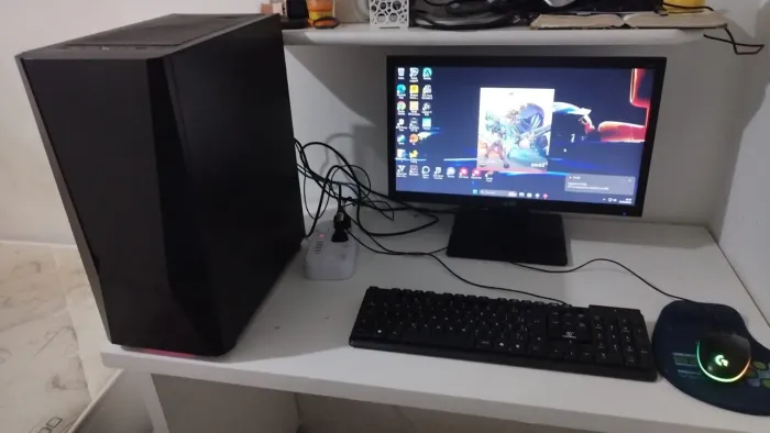 PC Gamer Completo (RX 5500 XT 8GB + Ryzen 3 + Monitor e Periféricos) - Roda Tudo!