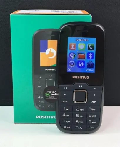 Celular Positivo Dual Chip,Cartão de Memoria de Botão - Promoção