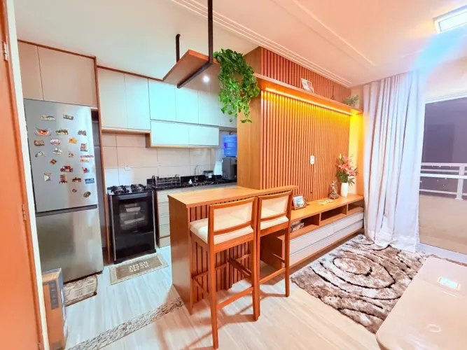Mirante das Flores - Apartamento 2 Quartos Sendo 1 Suíte, Mobiliado, 7º Andar