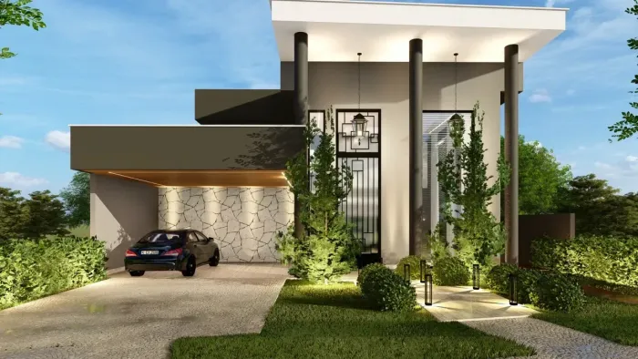 Casa de condomínio para venda possui 350 metros quadrados com 4 quartos
