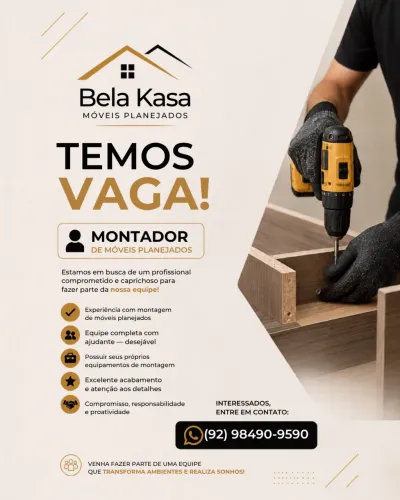 VAGA PARA MONTADOR