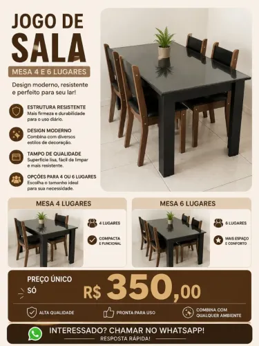 Mesa 4 cadeiras