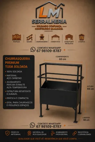 Churrasqueira em Metalon Reforçada