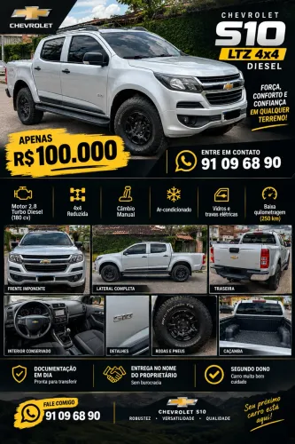 Chevrolet S10 Pick-up LS 2.8 TDI 4X4 CD Dies. Mec. 2018