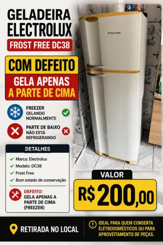 Geladeira eléctrolux com defeito está gelando pouco parte de baixo