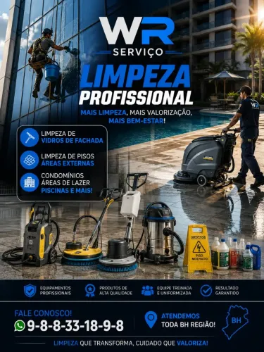 Limpeza de piso e fachada predial 
