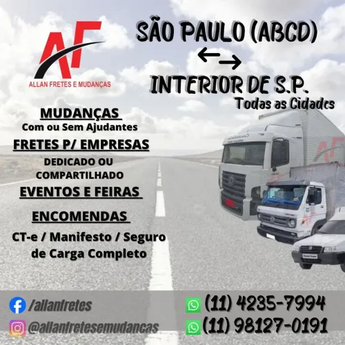 Transporte, Frete para sua Empresa ou Particular