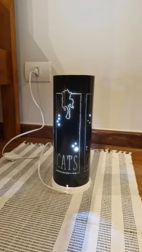 luminária de tubo artesanal cats