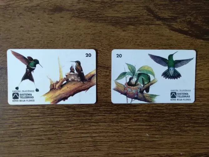 Cartões Telefônicos Telebrás Série Beija Flores