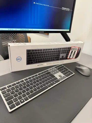 Kit teclado e mouse ABNT Dell km7321w