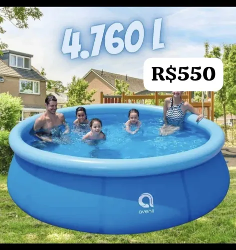 Piscina 4.760 litros redonda inflável nova lacrada 