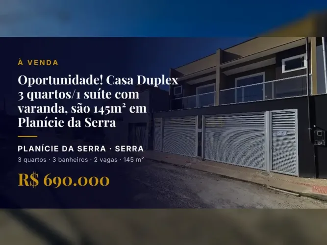 Seu futuro começa aqui: casa com suíte e garagem em Planície da Serra!