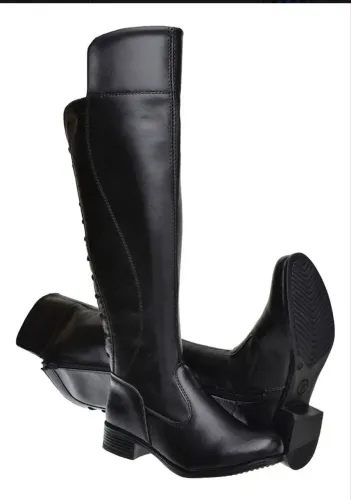 Bota Over Montaria Cano Longo Preto Amarração