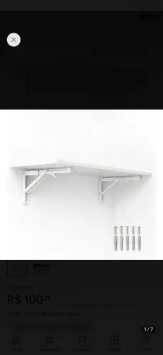 Mesa Mdf Dobrável Parede Retrátil 90x40 Reforçada + Parafuso Branco<br>