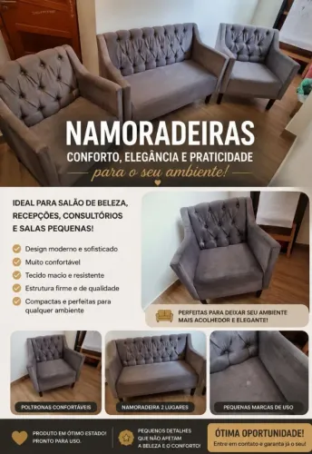 Jogo sofá namoradeiras