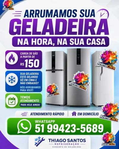 Arrumamos sua geladeira na hora na sua casa