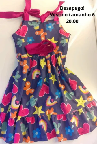 Vestido infantil Tamanho 6