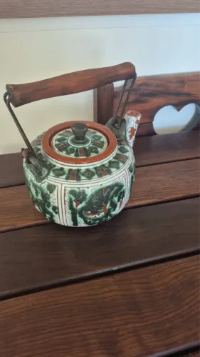 Antiga Cerâmica Bariloche Artesanal - Decorada à Mão - Peça Vintage