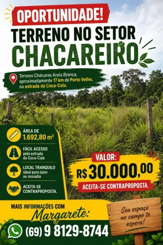 Terreno no setor chacareiro Areia Branca