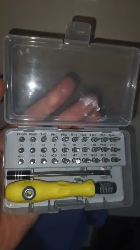 Conjunto chave 30pontas diferentes,fenda,torx,Philips...