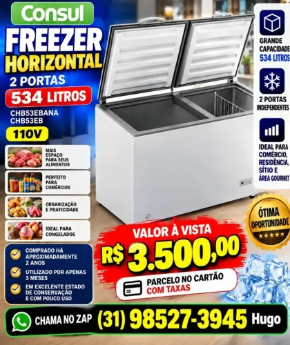 Freezer 534 Litros super novo consul
