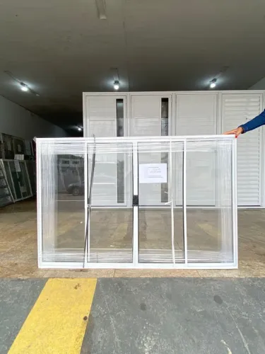 JANELA DE ALÚMINIO BRANCO 4F 1.00X1.50 - COMPRA CERTA