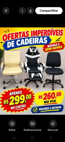 Cadeiras escritório 
