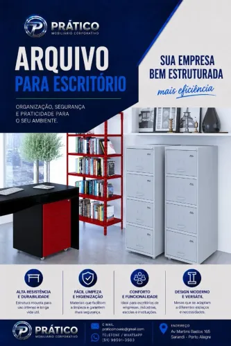 Arquivo de aço 4 gavetas