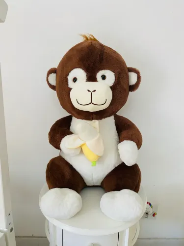 Pelúcia gigante! Macaquinho fofo com banana! Novo! 