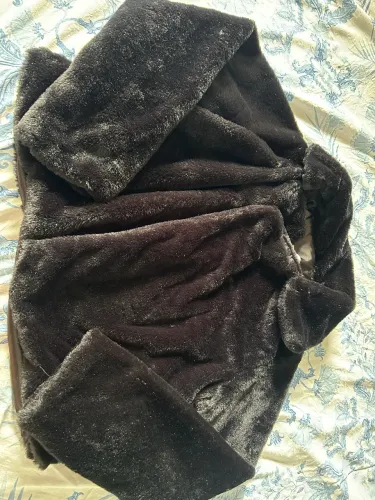 Casaco de pelos preto