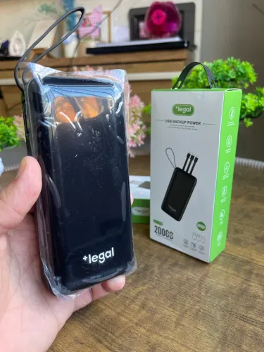 Carregador Portátil 20000mah +Legal USB-C IOS V8 Lanterna Tela Led