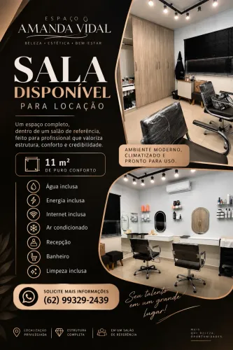 Aluga-se sala de beleza em Anápolis-Go