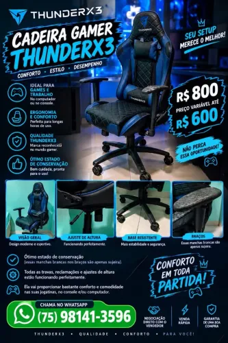 Cadeira gamer Thunderx3 