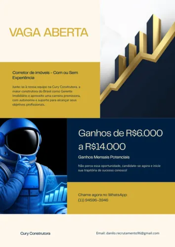 Corretor(a) de Imóveis | Com ou Sem Experiência