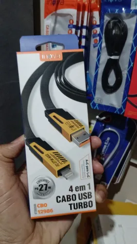 Cabo de dados Multifuncional 4 em 1TC/USB para TC/IP