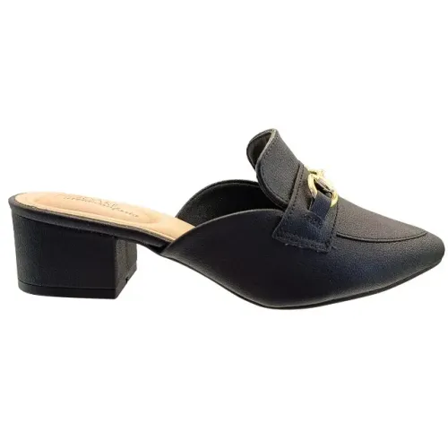 Tamanco Feminino Mule Ultra Conforto Macio Salto Modare Preto *745
