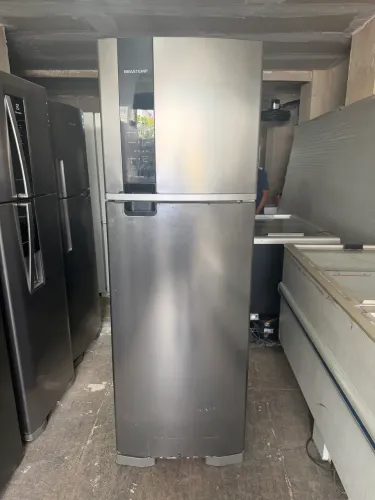 GELADEIRA BRASTEMP INOX MODERNA 420 LITROS FROST FREE 