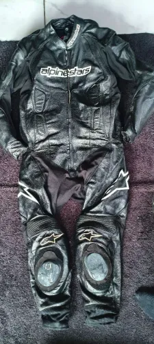 Macacão Motociclista alpinestars tam 52 + bota texx pista tam 41 