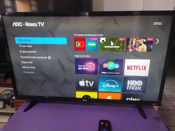 Tv Led 32 Polegadas Smart Com vários App instalados. Testamos na hora. Aceito cartão 