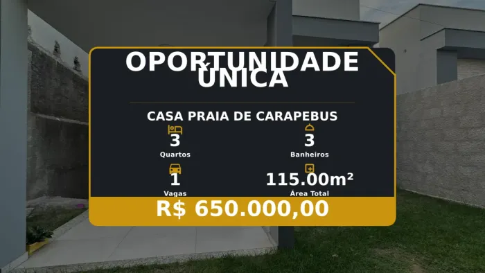 Incrível Casa à Venda em Praia de Carapebus Serra/ES, Perto do Comércio