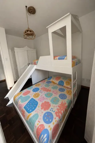Cama Beliche com escorregador MDF