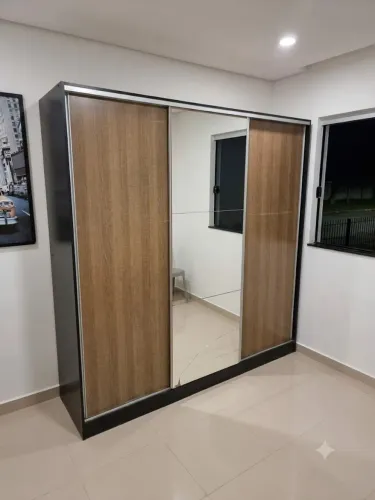 Guarda-Roupa Casal MDF Madesa Zurique 3 Portas (C/ Espelho) - Para Desapego Rápido