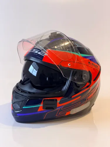 Capacete LS2 FF320 com viseira solar interna em ótimas condições! ATE 12x SEM JUROS 